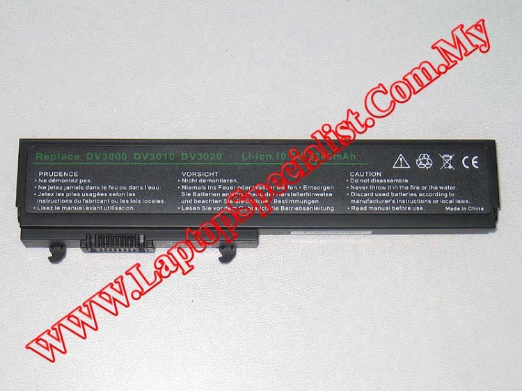 HP Pavilion dv3000 New Replacement Battery (6 Cells) - Click Image to Close